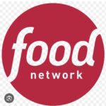 The Food Network logo in white on a red circular background.